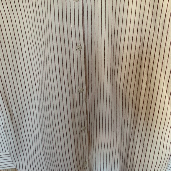 New!! Madewell Flannel Popover Shirt Striped - Picture 5 of 6